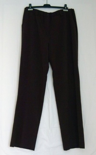 Bundfalten Hose, dunkelbraun, elegant, Business Büro Mori