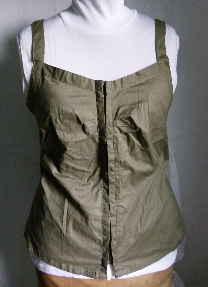 Mieder Top, olivgrün khaki, NEU, Boho Mori Goa Festival Elfen Sommer Larp
