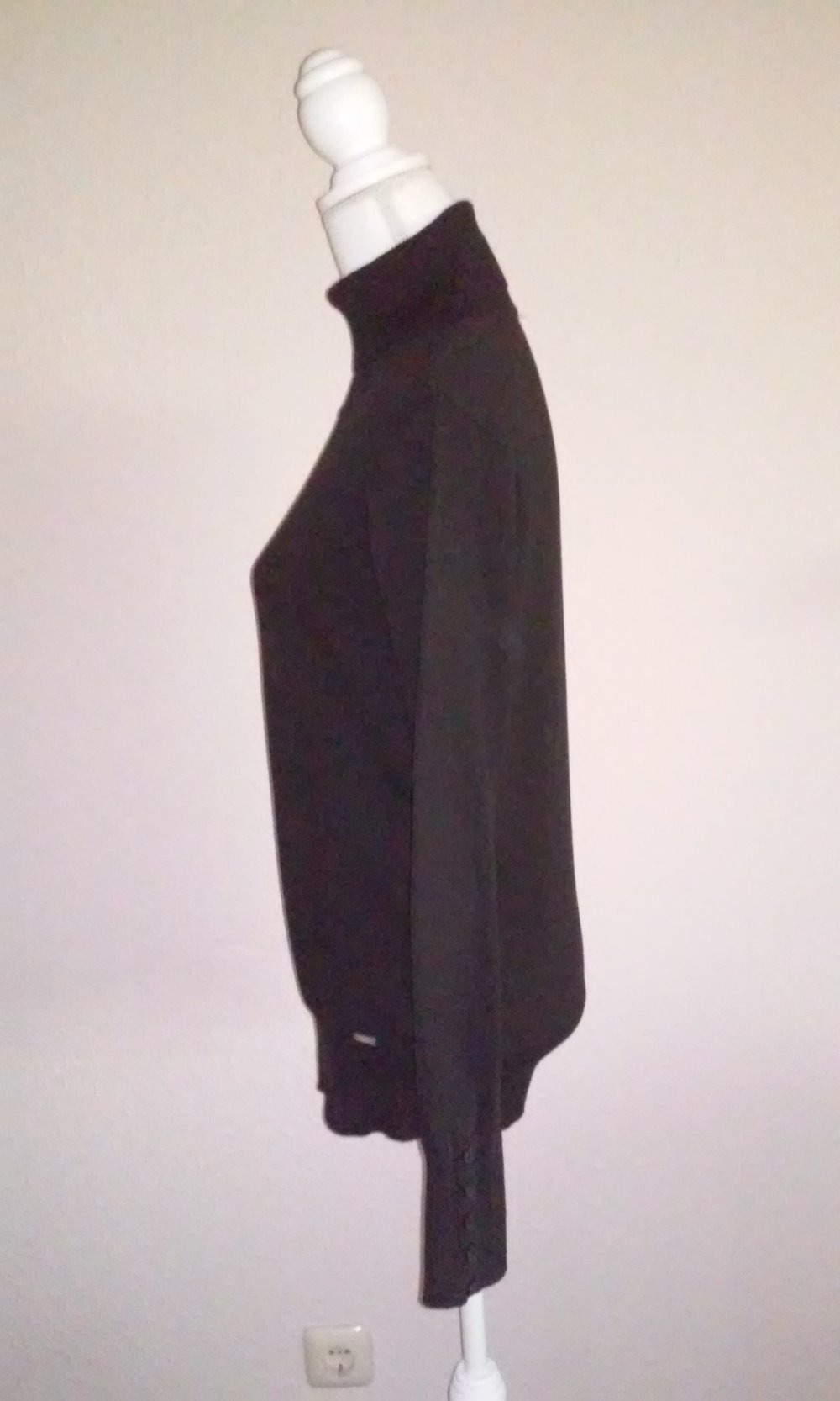 Rollkragenpullover Rolli Pulli langarm schwarz 