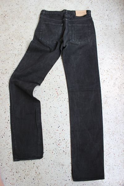 Vintage Calvin Klein Slim-fit Button-fly washed-out W28/L34 schwarz