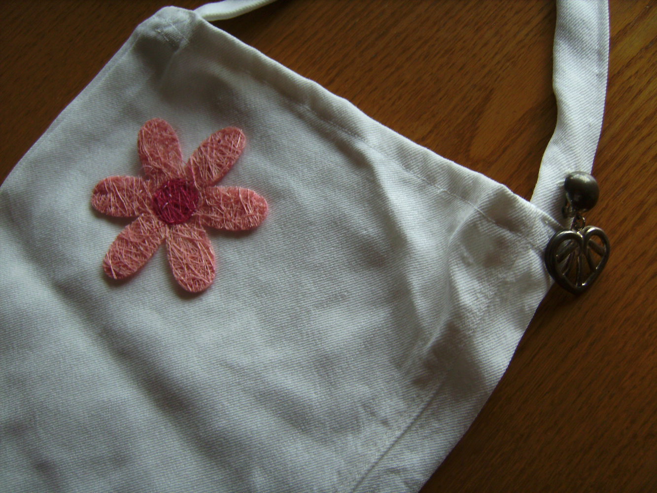 Festival Look.Jeanstasche weiss DIY Unique, Flower, Umhängebeutel Handarbeit , Tasche, Beutel Unikat