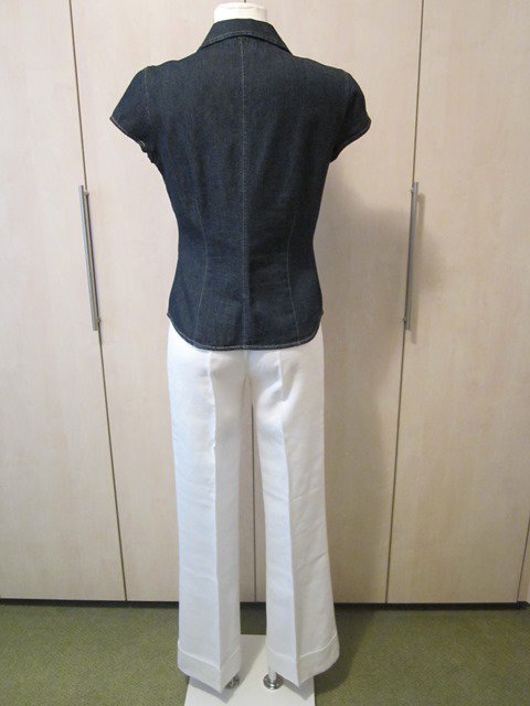 Wie neu! Jeansbluse mit kurzem Arm