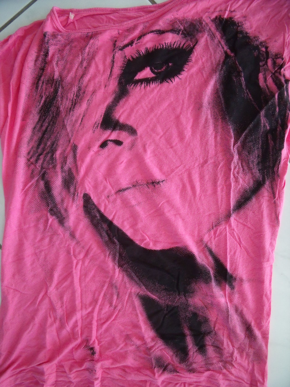 Top, Shirt, weiter Ausschnitt, Gesicht, rosa, pink