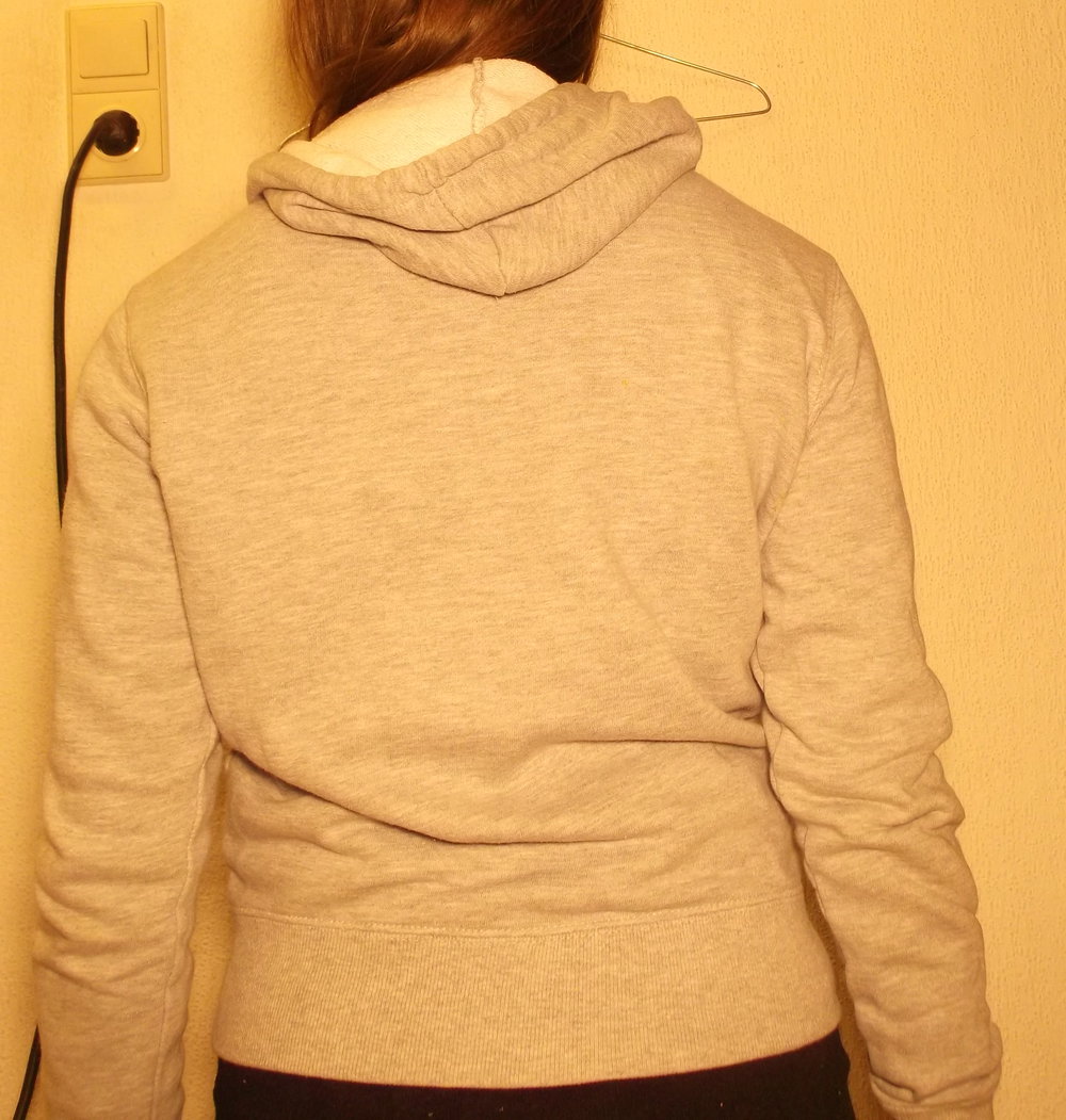 Kapuzenpulli Hoodie Grau von Amisu mit Reissverschluss