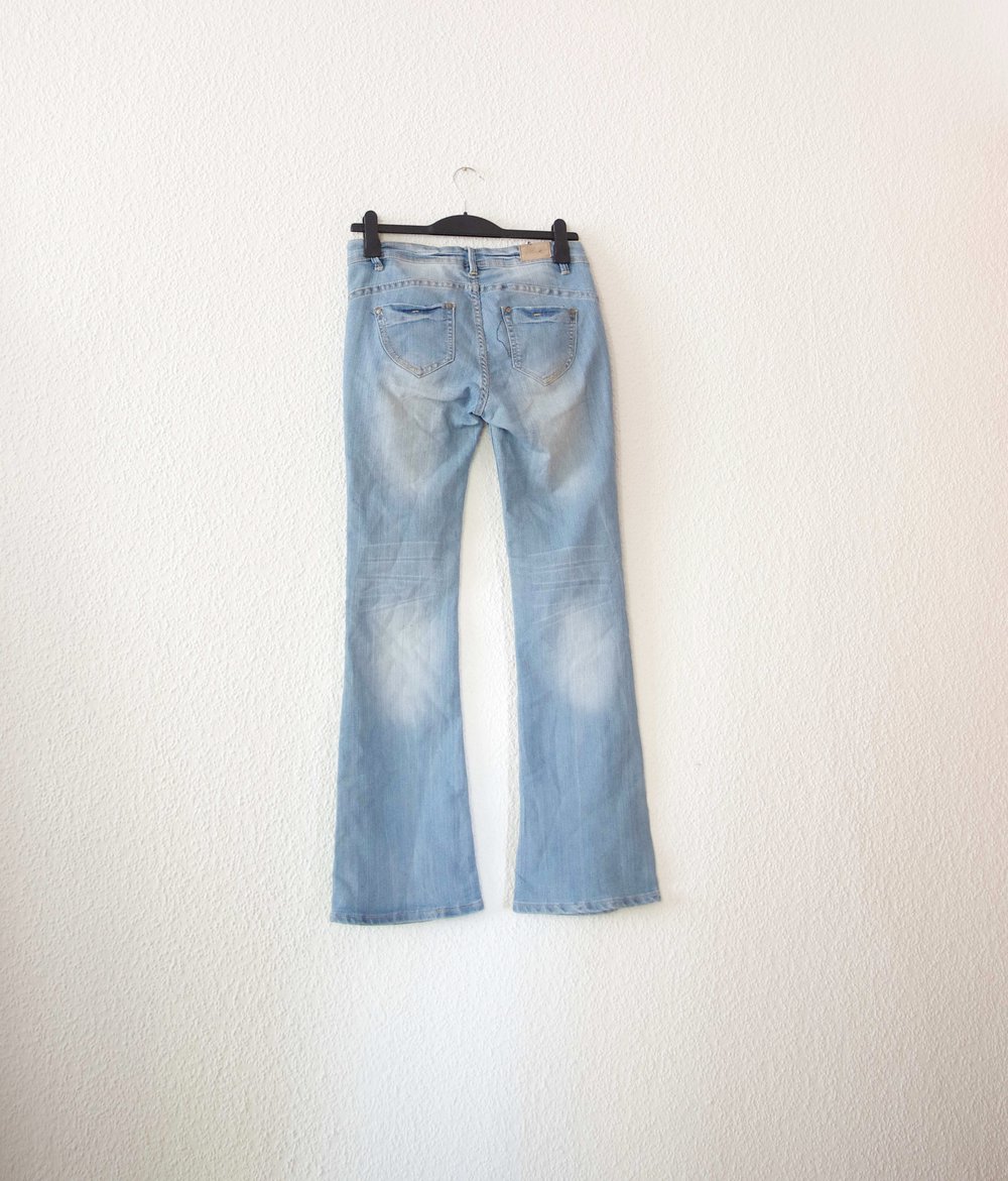 Y2k 90er Schlaghose Jeans Gr. 38 40 Bell Bottom Technobarbie Festival Grunge Dollskill