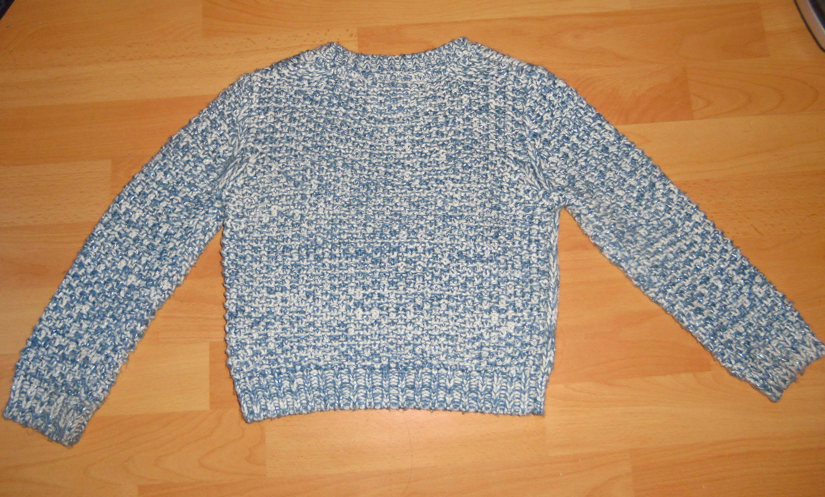 Young Dimension/engl. total süßer,dicker Glitzer-Strickpulli Gr. 6-7y ca 116-122