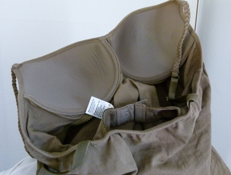 BH Top mit Zopfträgern und floralem Druck, oliv khaki türkis, NEU, Boho Goa Festival Sommer Elfen Mori  