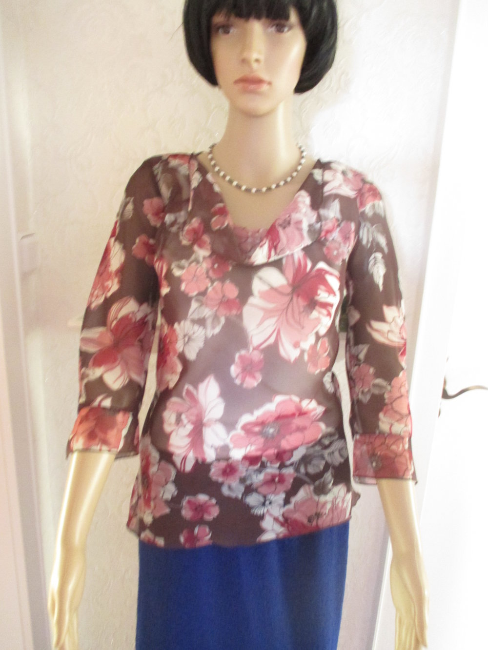 NEU * Blumen * Blüten * Flower- Power * Seiden- Chiffon * TUNKIA * BLUSE 