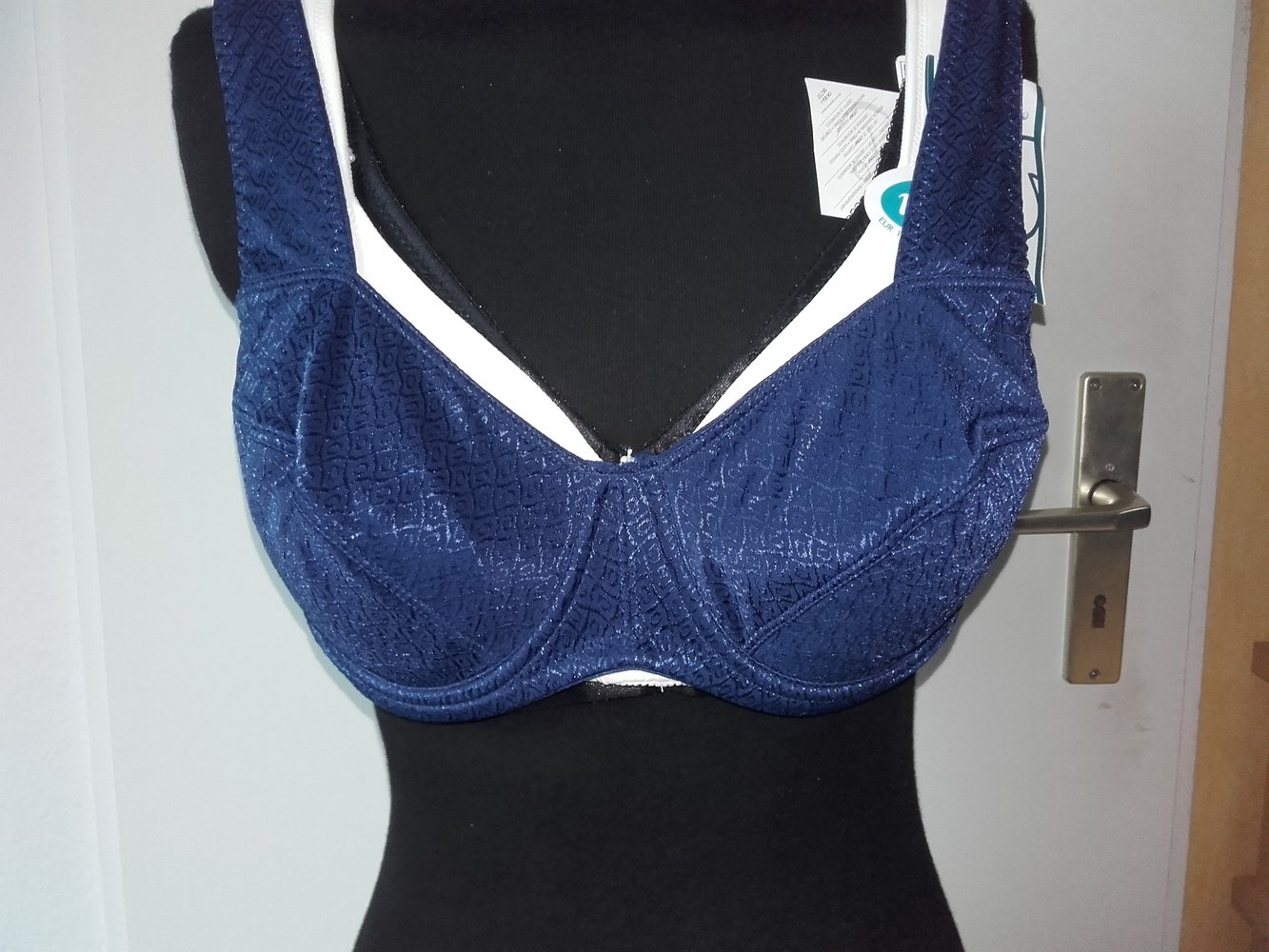 Format, blauer BH, 70F, schimmerndes Muster, Neuware