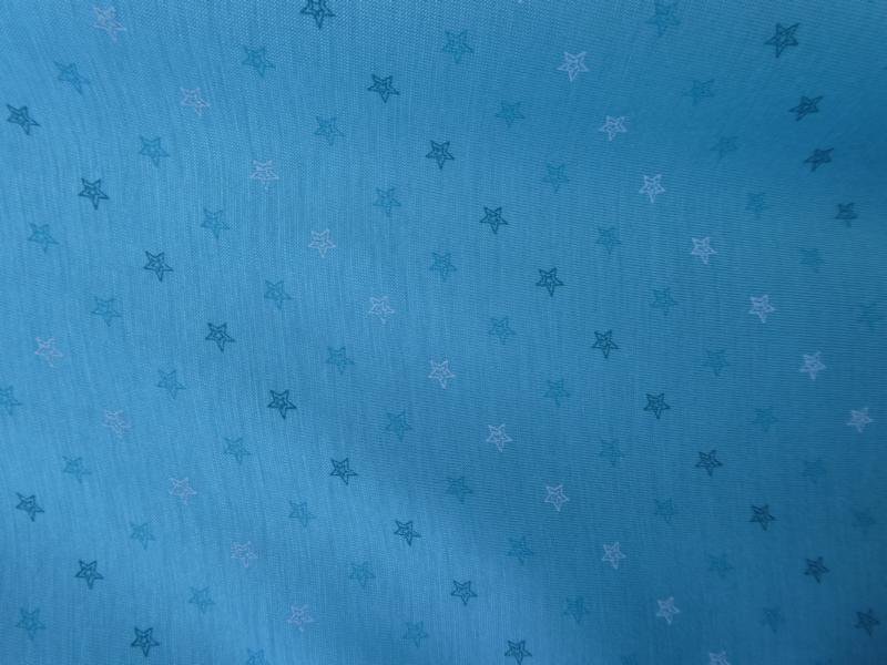NEU - edc by Esprit – Damen T-Shirt, hellblau/türkis mit Sternen