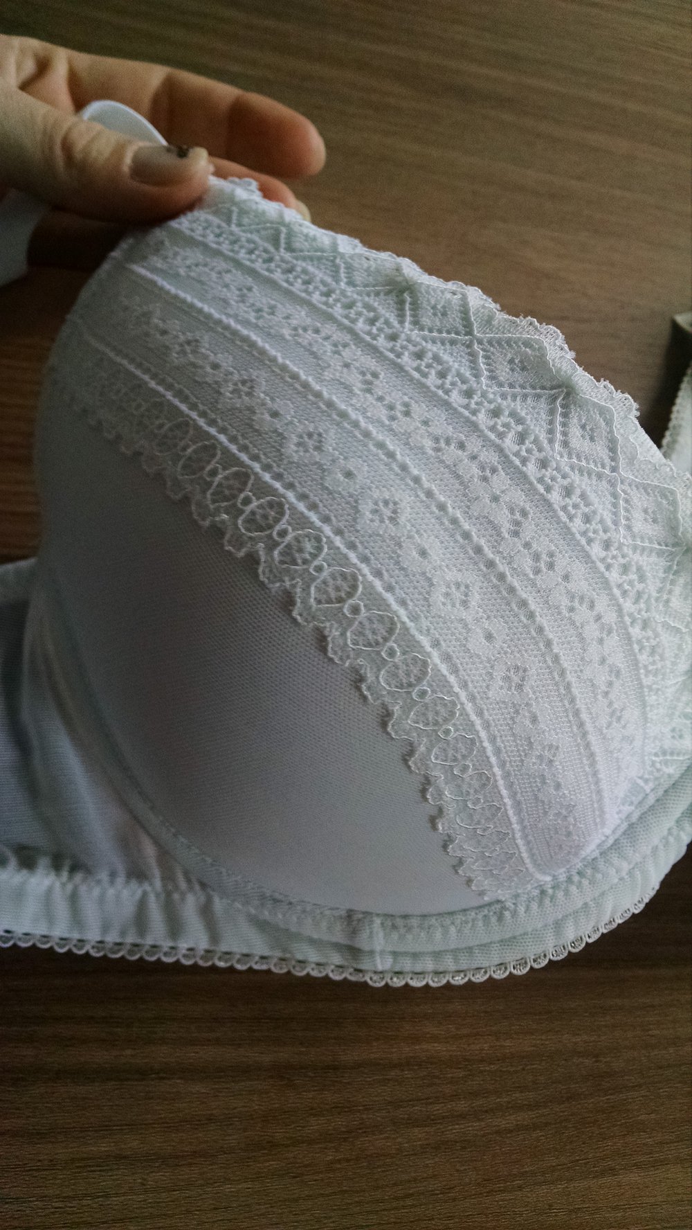 Weißer Push-Up BH aus Mesh Gr. 80C