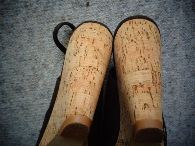 #Wedges Sandaletten braun Gr. 39 mit Kork - Keilabsatz