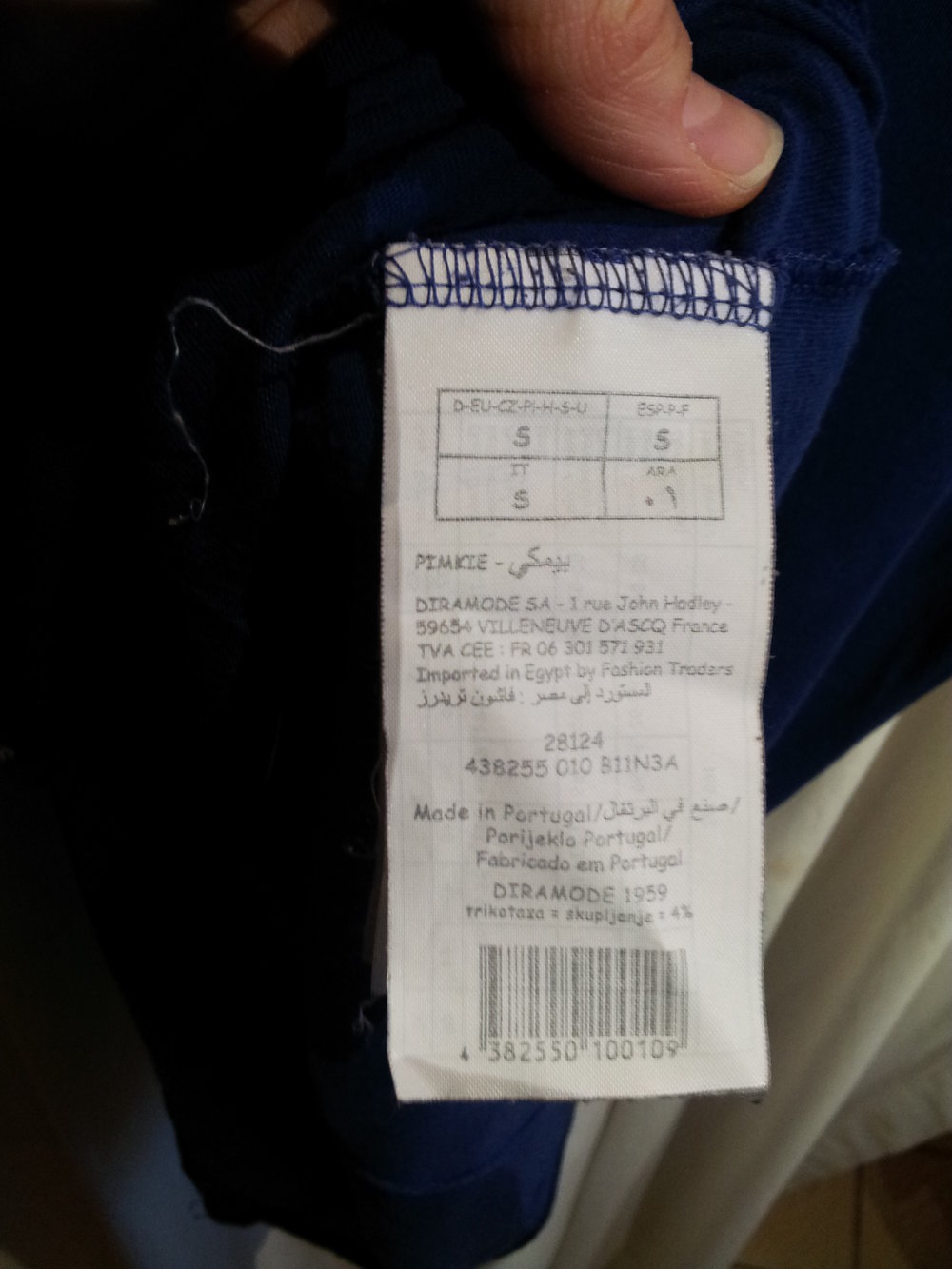 Blaues Shirt mit London Bildern Gr S