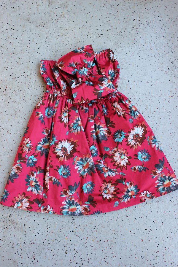 NEU! ANGELEYE Bustierkleid Cocktail-Kleid himbeer bordeaux Blüten