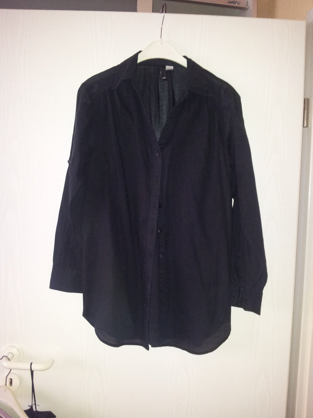 Bluse von H&M, lang, locker und leicht fallend, Gr. S