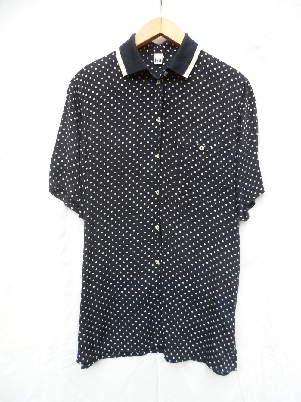 Pünktchen Bluse Marine