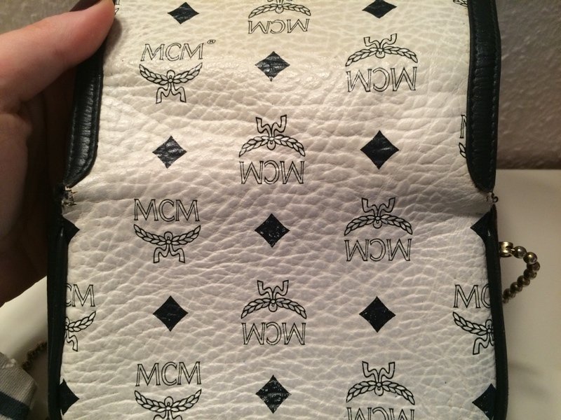 MCM Tasche weiß blau Monogramm