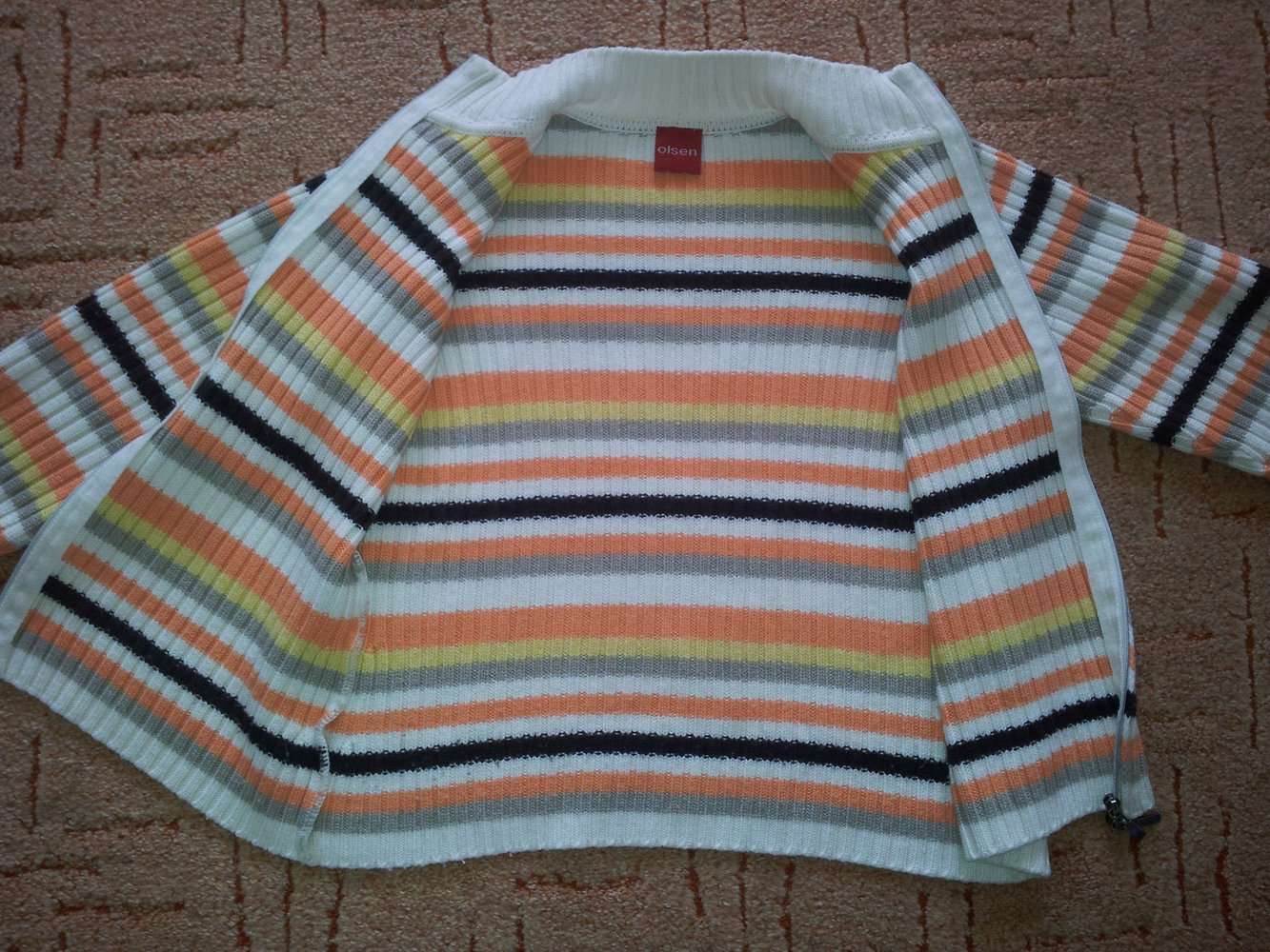 Strickjacke Streifen bunt  Olsen  Gr. M