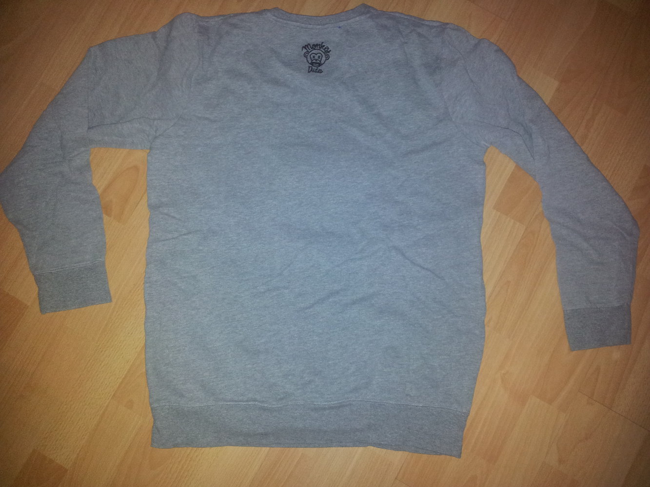 Pullover grau Affe Fishbone