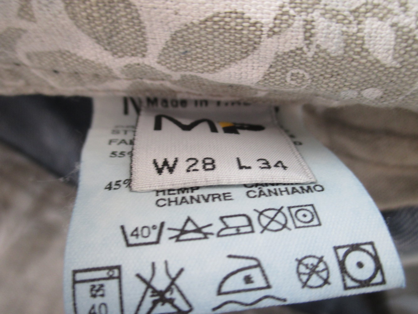 Meltin Pot: sommerliche Leinenhose, W: 28, die wie eine Jeans aussieht, 5 pocket