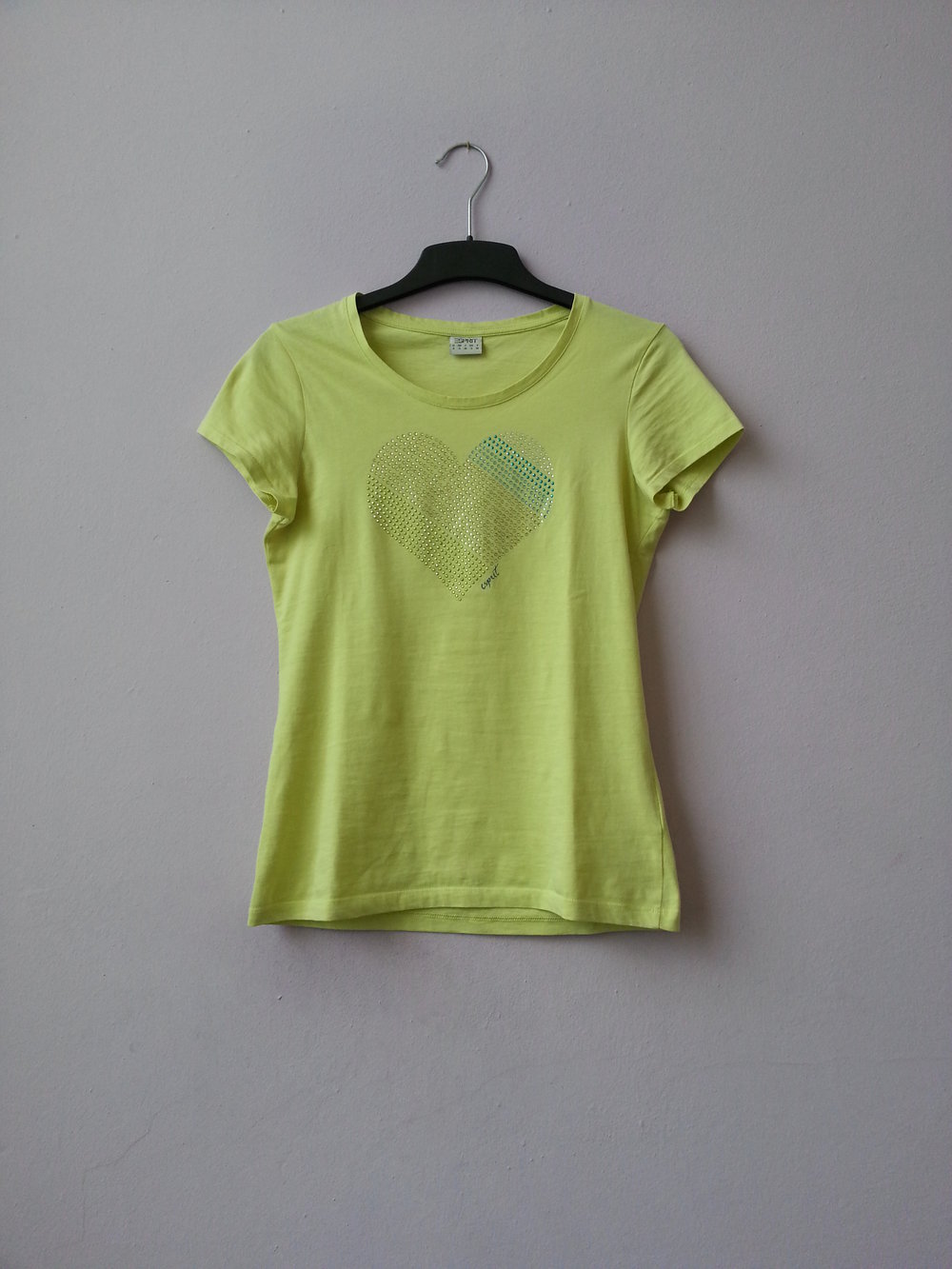 Shirt gelb Herz bunt Esprit S
