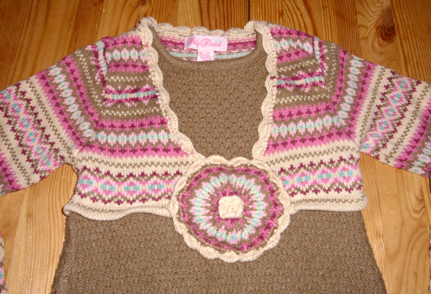 Polly Flinders/USA-tolles Strickkleid Gr.4T ca104