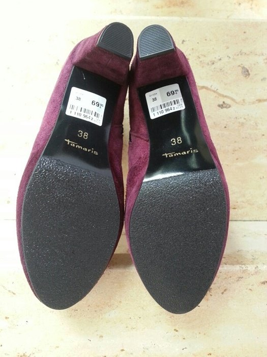 Stiefeletten Tamaris Wildleder viola lila 38
