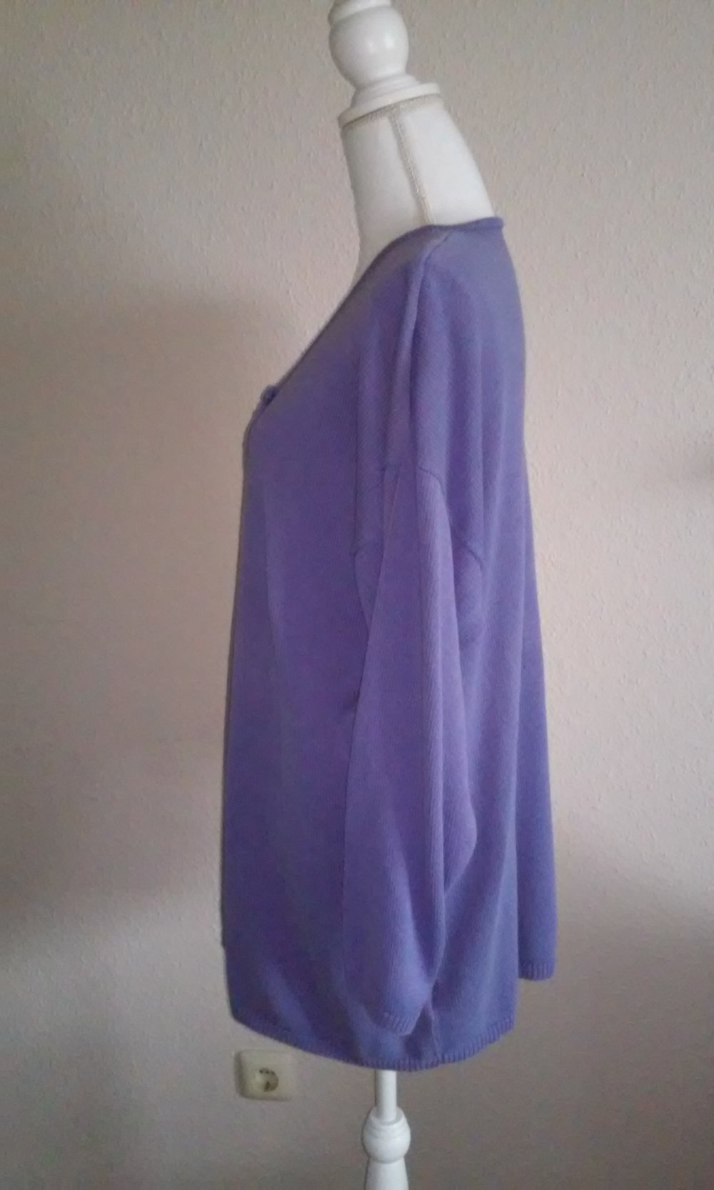 Sweatshirt Langarm Shirt Knopfleiste Oberteil Pulloverkleid Gr.40/42