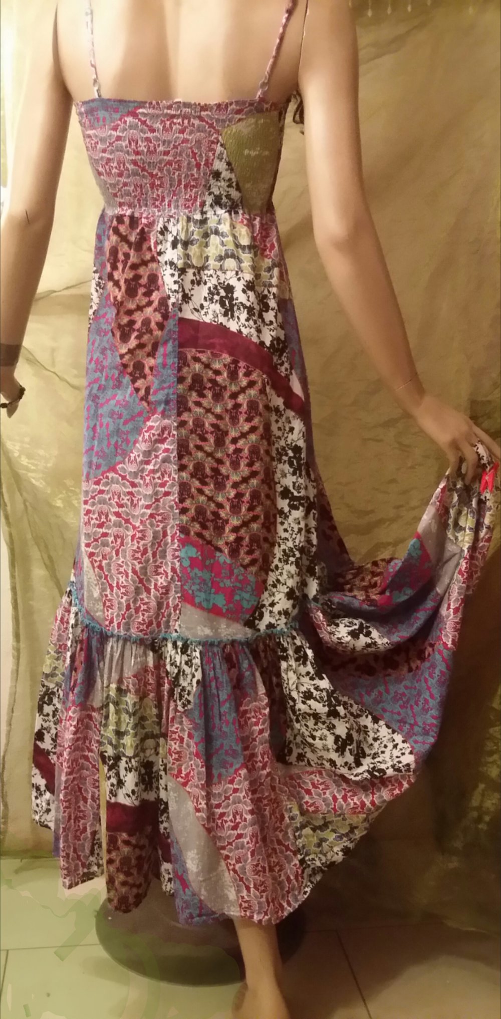 Maxi - Kleid im Mustermix 