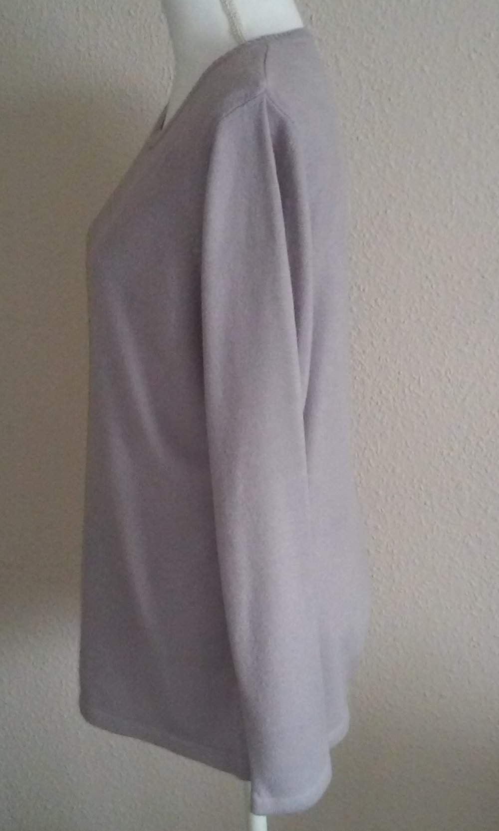 Sweatshirt Langarm Shirt Rundhals Pulli Basic Oberteil flieder