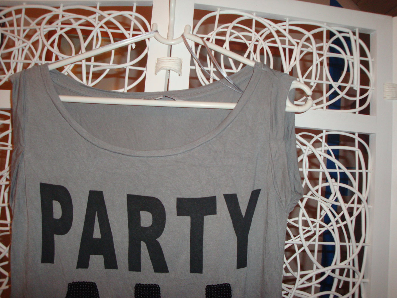 Graues Mottoshirt