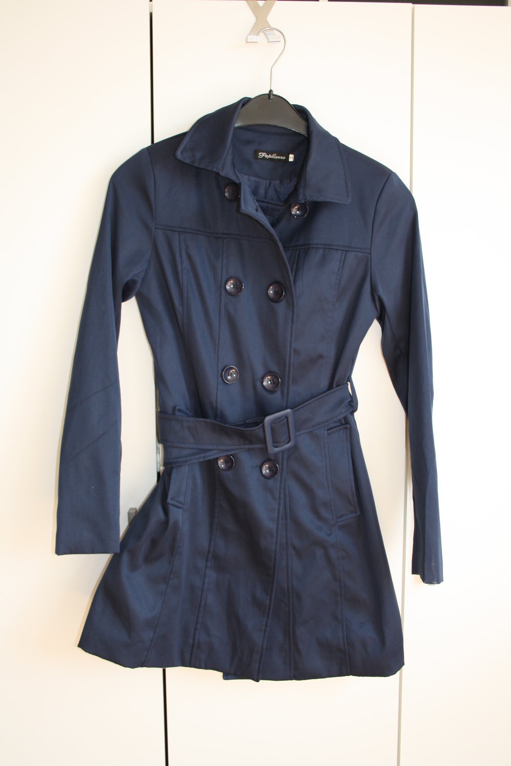 * Mantel Trenchcoat blau dunkelblau