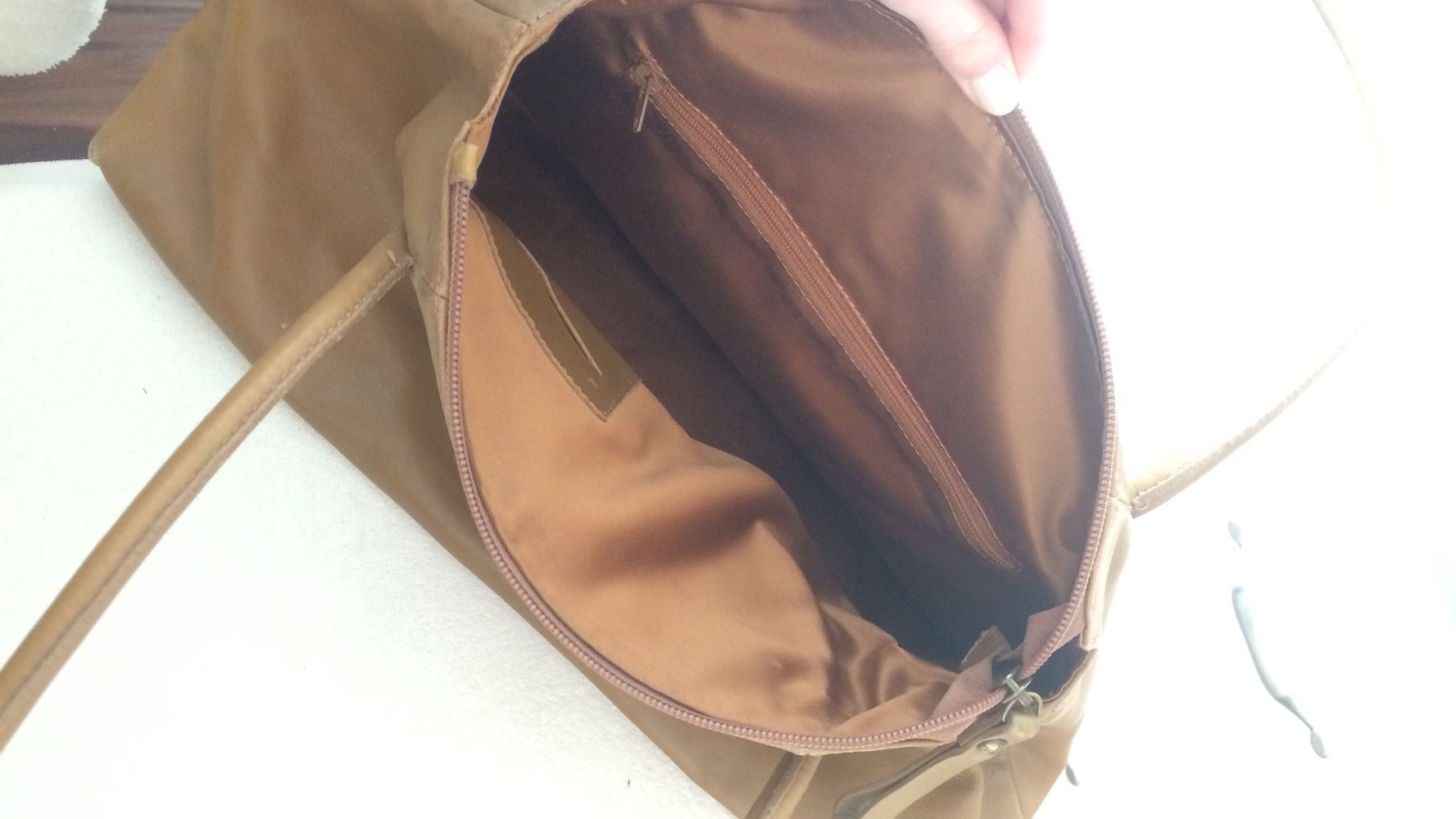 Echtlederhandtasche braun