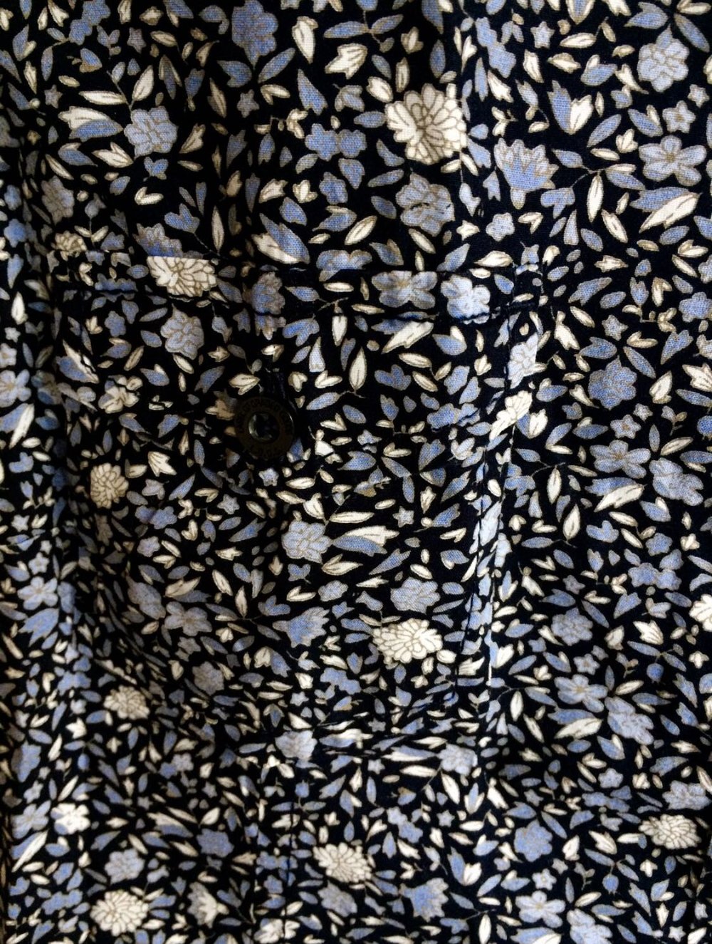 Blümchen Bluse dunkelblau Gr.M