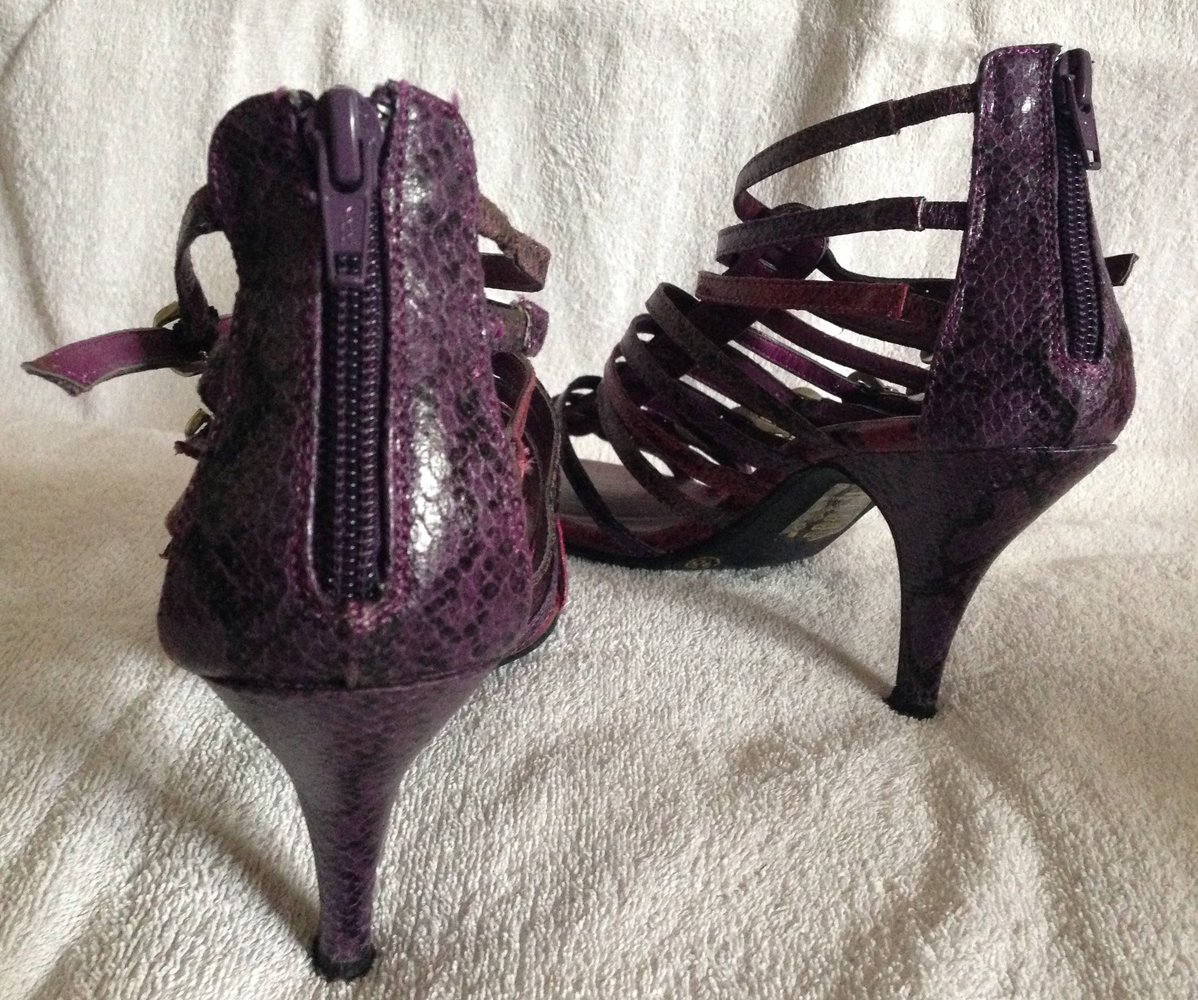 NEU Marco Tozzi Sandalen Absatz Riemchen Highheels Pumps tierprint lila 40