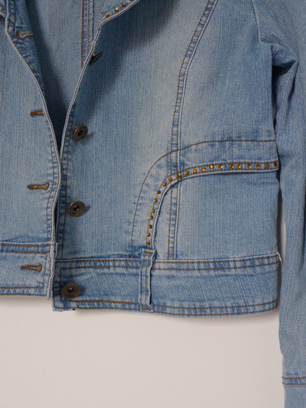 Jeansjacke mit Strass
