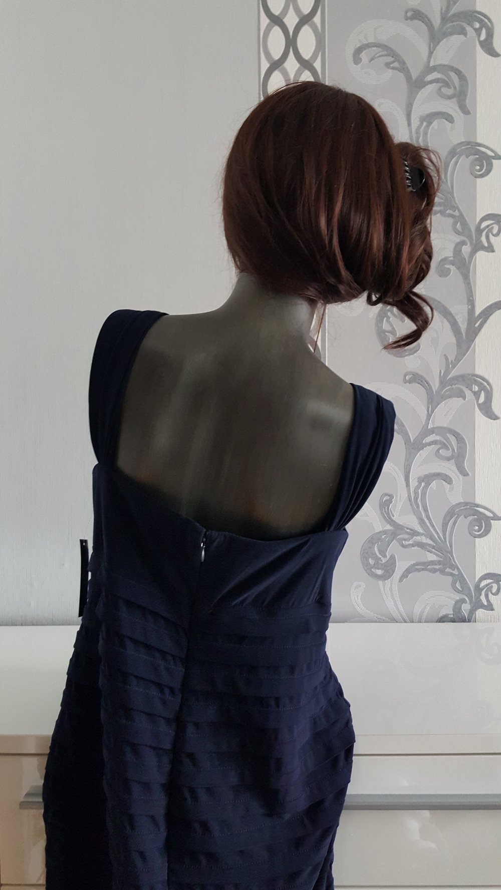 Elegantes Abendkleid Meerjungfrau Stil Hochzeit besondere Anlässe Strass ausgez. 16 44 XL Neu