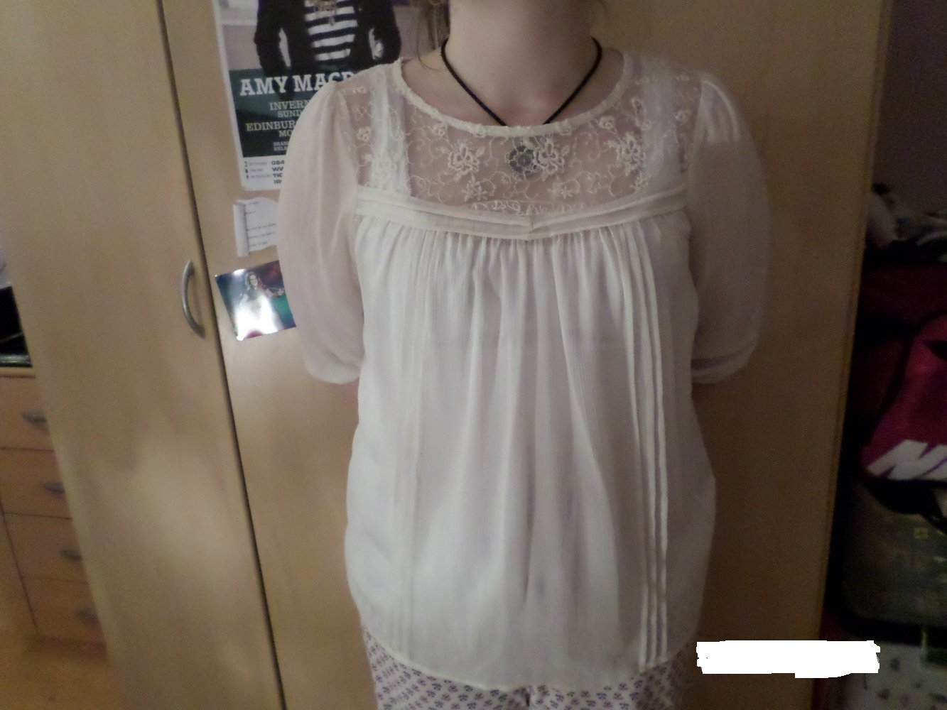 H&M Bluse Größe 42 creme 