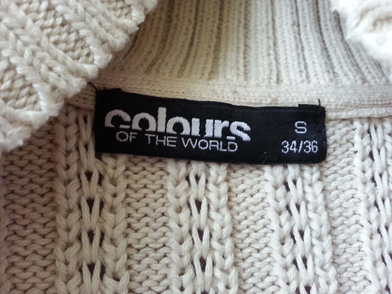 Strickjacke beige warm Basic S