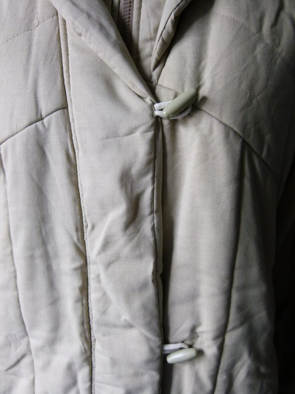Lange Steppjacke Jacke, natur, Vintage Retro Mori Lagenlook