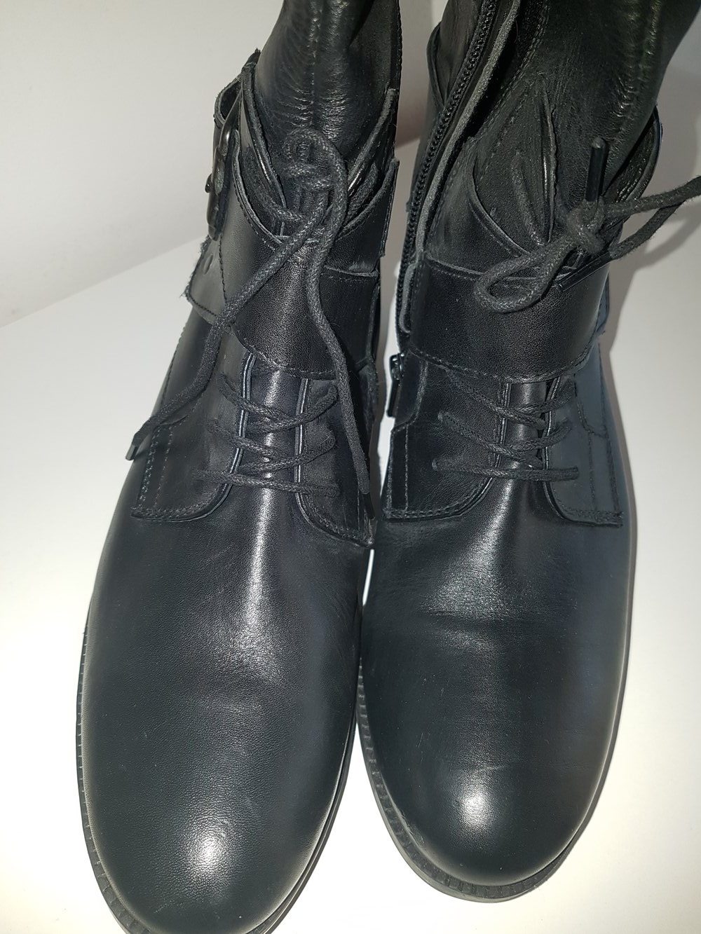 5th Avenue Engschaft  Leder Stiefel Gr. 40 neu schwarz