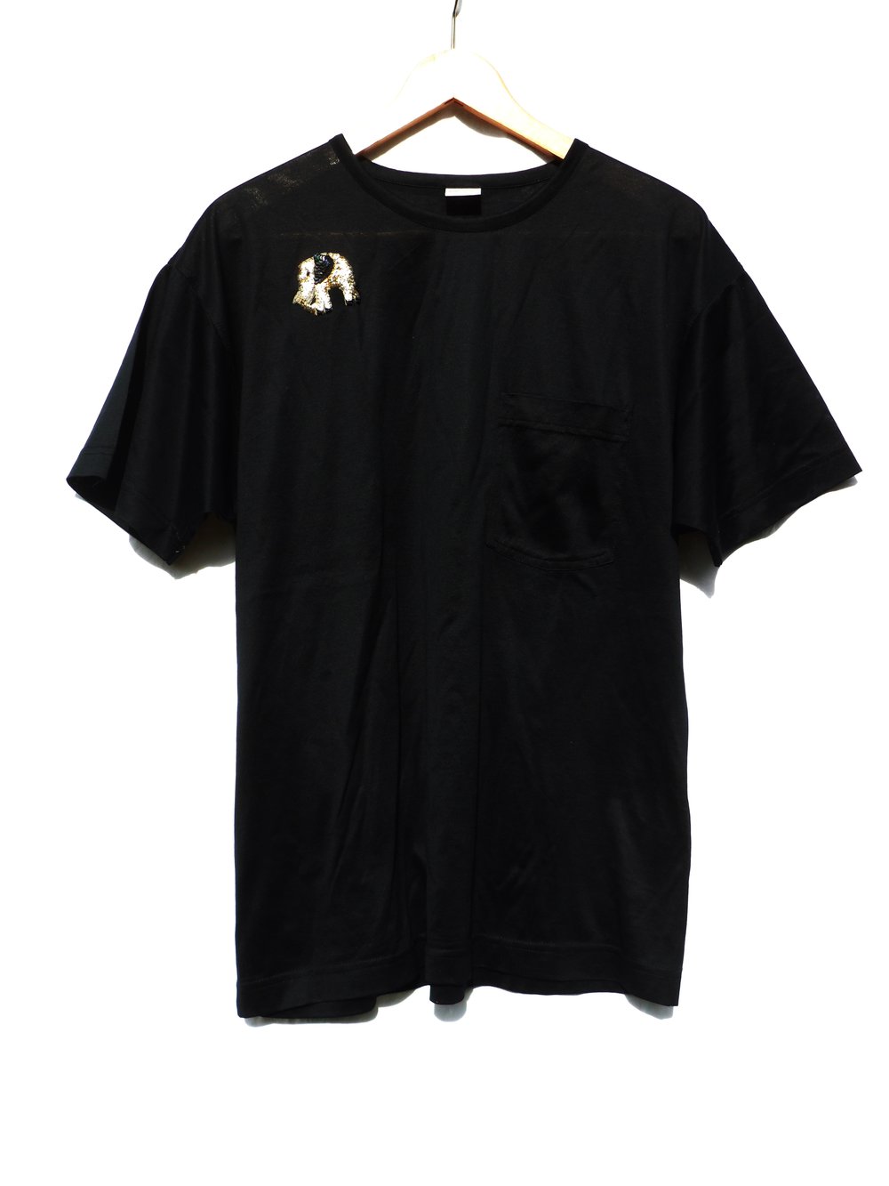 Schwarzes Basic Shirt Elefant