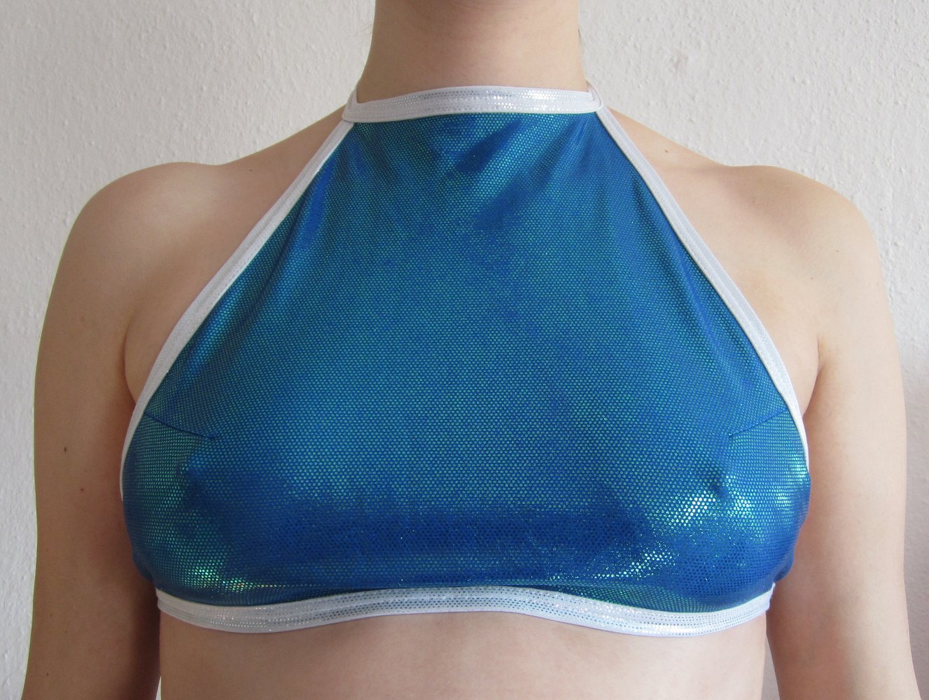 Bauchfreies Rückenfrei Schulterfreies Top + Höschen Hotpants Gymnastik Tanz Gogo Cheerleader