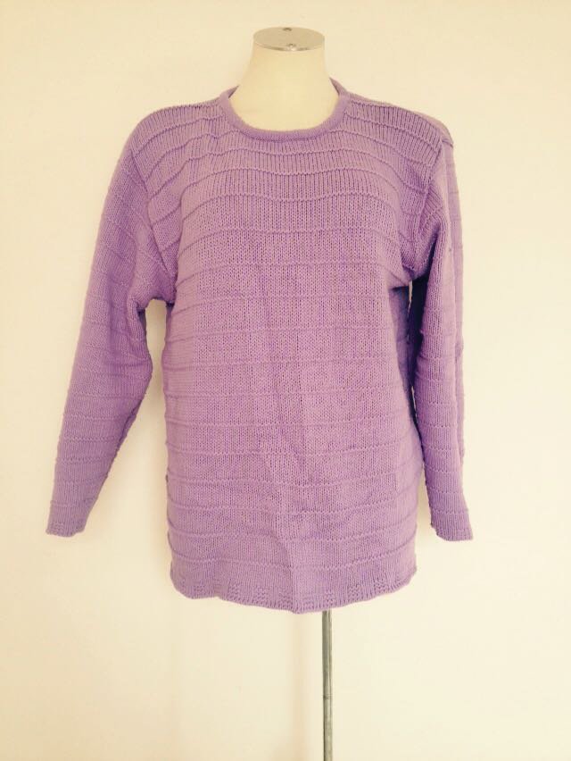 Lila Strickpullover Pulli 