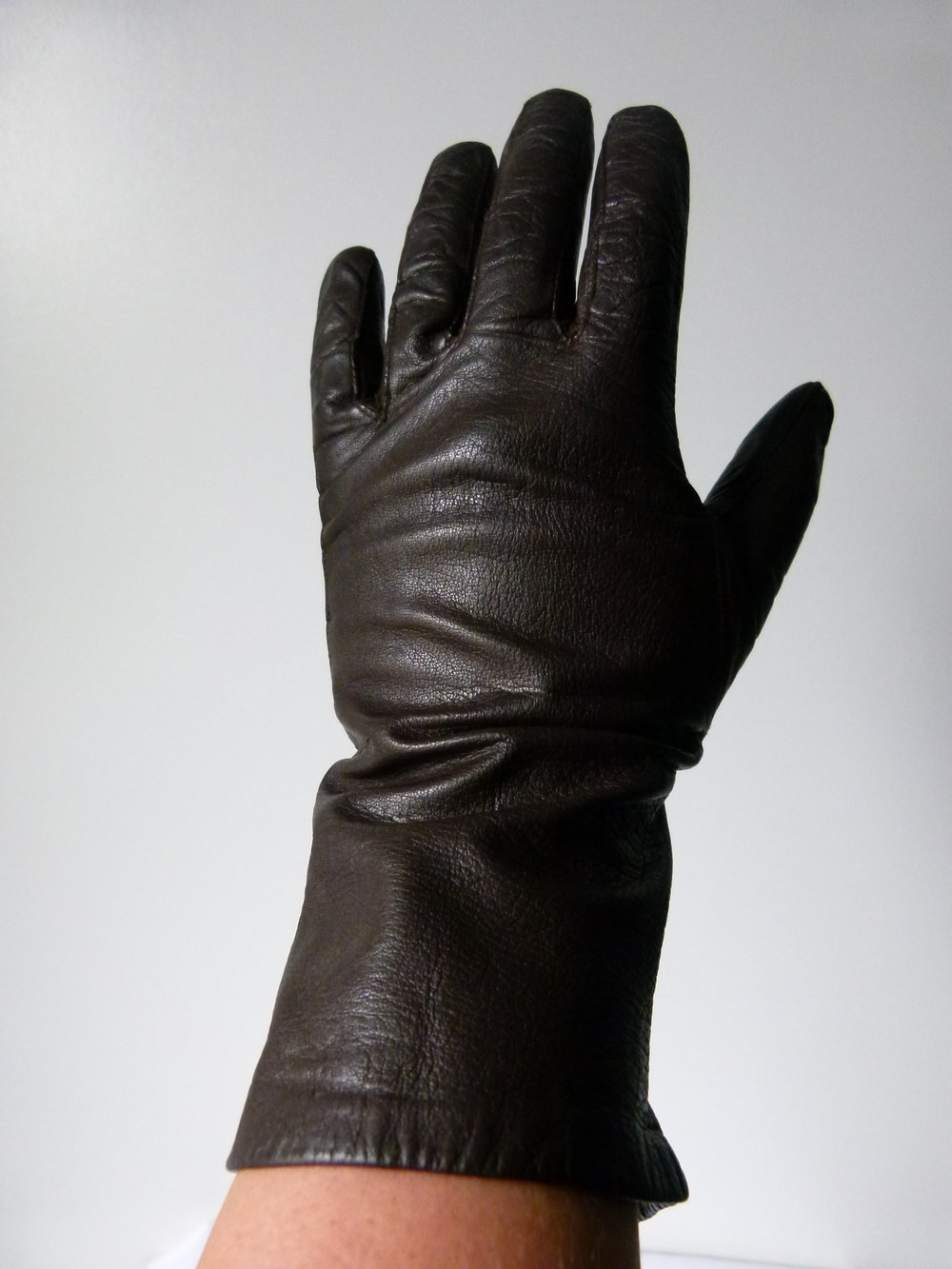 Leder Handschuhe, True Vintage, dunkelbraun, Gothic Retro Steampunk Boho Mori