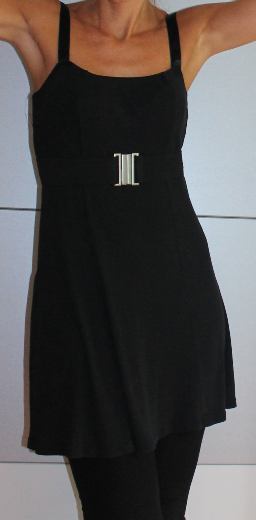 einfaches Baumwollkleid / Sommerkleid in schwarz