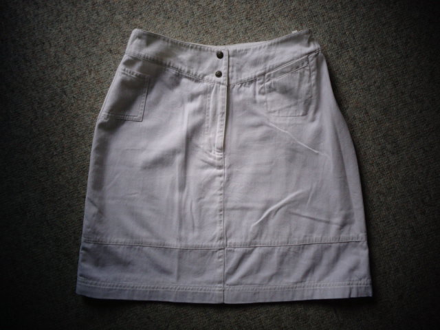 #Rock Jeansrock kurz weiß Gr. 36, Marke Boysen`s