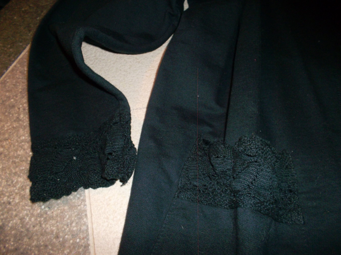 schwarze stoffjacke/bluse,grösse 42