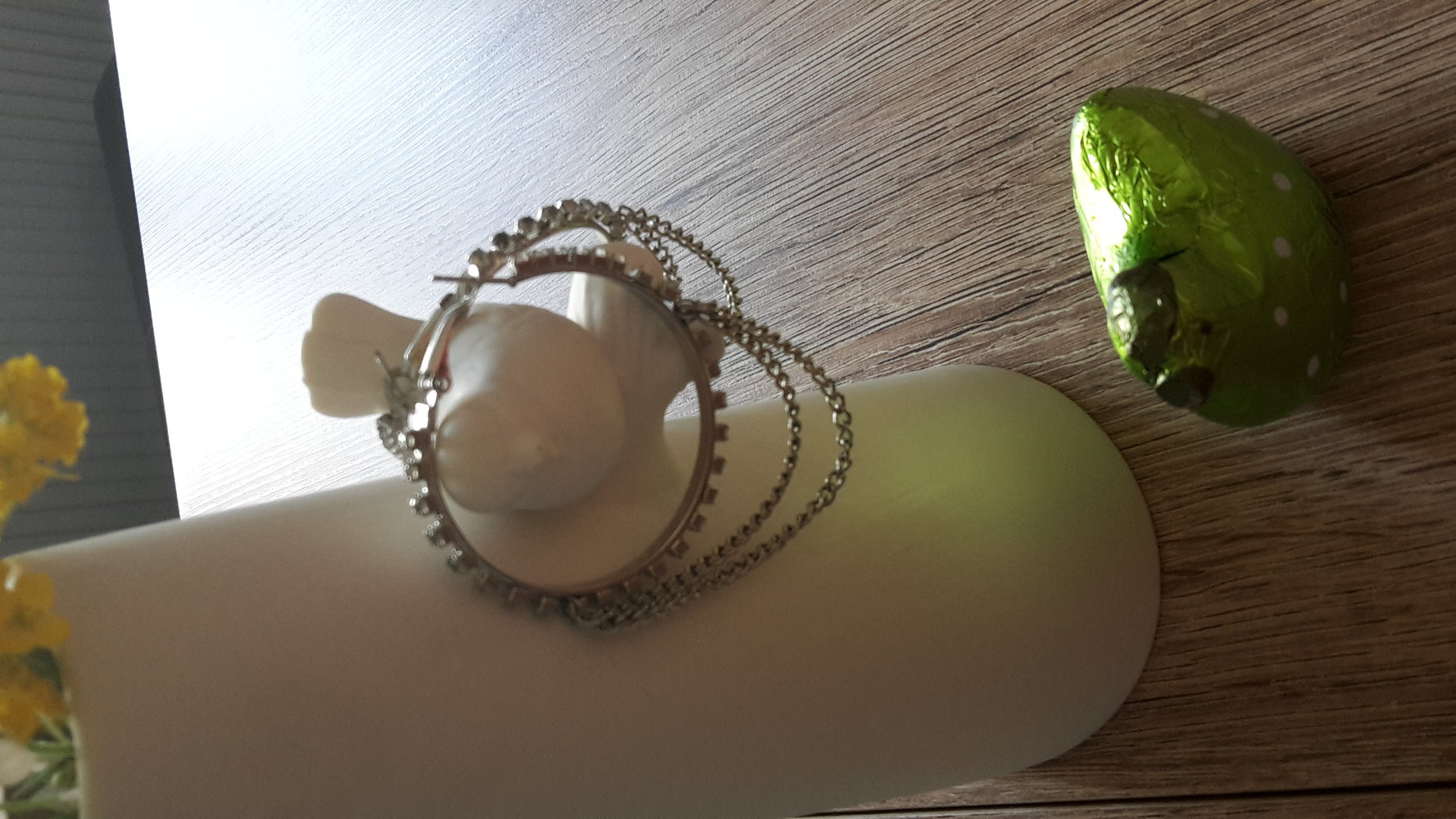 Ohrringe silber ausgefallen Kreolen Steine maxi Party