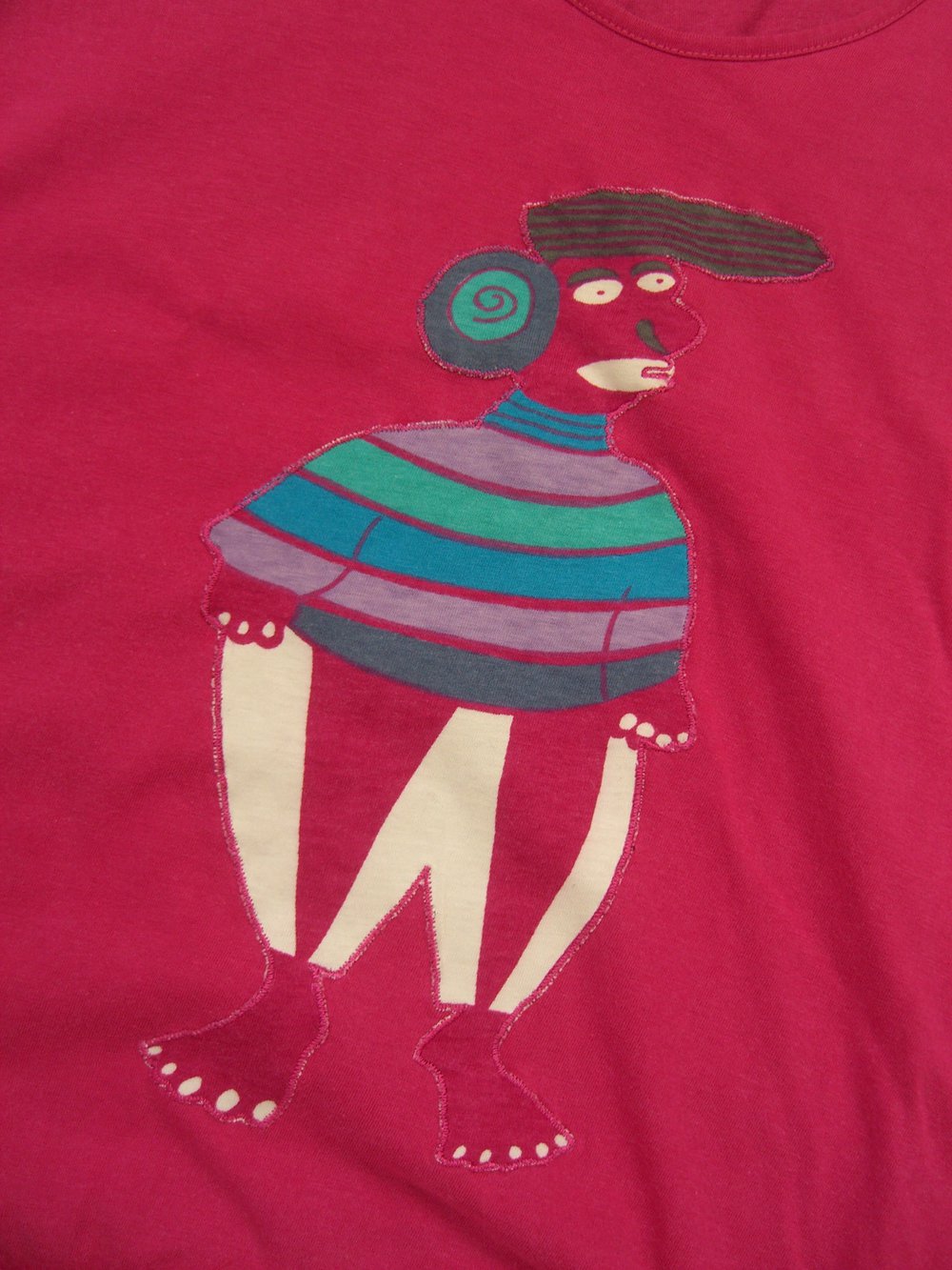 Pinkes Top mit lustigem Motiv